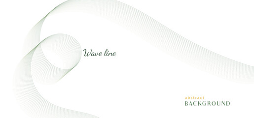 Abstract gradient ribbon wave on white background. Minimalist background and design element for pattern, poster and banner