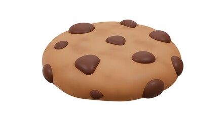 Chocolate Chip Cookie - Clay Illustration