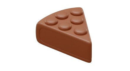 Chocolate Cake Slice - Toy Block Style