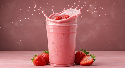Strawberry Smoothie Splash: Fresh & Delicious