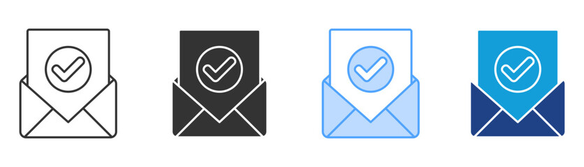 Confirmation Icon Set Multiple Style Collection