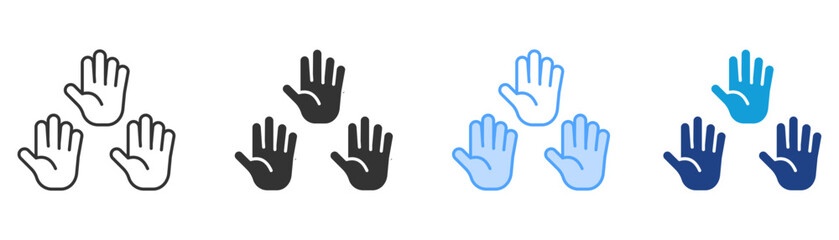 Participation Icon Set Multiple Style Collection