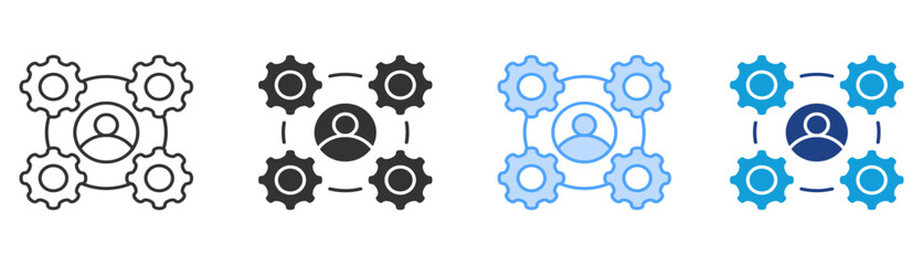 Affiliation Icon Set Multiple Style Collection