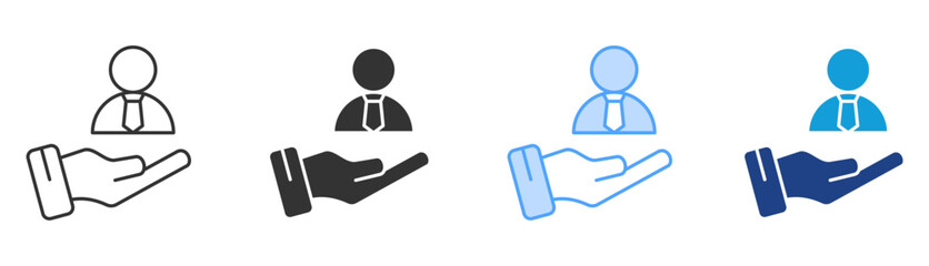 Mentorship Icon Set Multiple Style Collection