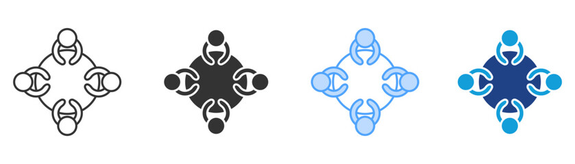 Group Icon Set Multiple Style Collection