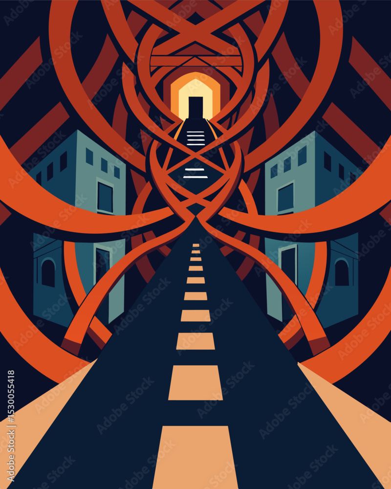 Poster a web of twisted alleys and deadends making navigation through the minds pathways a daunting task.. 
