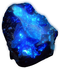 Luminous Blue Azurite Crystal Collection – Futuristic and Sci-Fi Mineral Illustrations