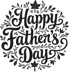 Elegant Happy Father's Day Design.