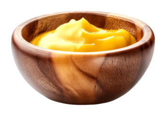 Delicious mustard sauce preparation kitchen food home environment isolated on transparent background
