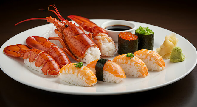 Lobster Sashimi and Lobster Nigri