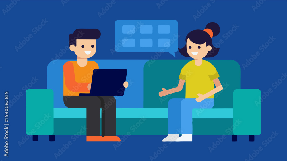 Poster while watching tv one partner explains the plot and characters to the other who may have trouble fol