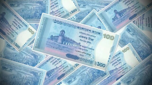 Bangladeshi Taka One Hundred Banknote Animation