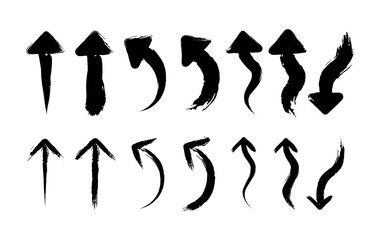 arrow collection in brush stroke style