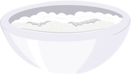Porridge bowl hand drawn isolated on white