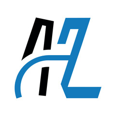 Abstract letter az logo design.