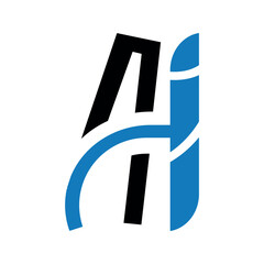 Fototapeta premium ai letter logo. 