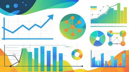 Colorful Data Visualization Charts and Graphs for Business Presentations