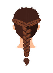 Braided Ponytail Updo Hairstyle Back