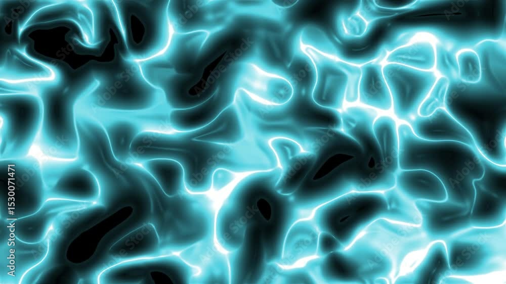 Aufkleber abstract animated background with glowing blue black liquid plasma texture pulsing in seamless loop,