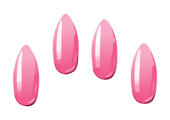 Assorted Pink Oval Nail Art Collection