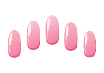 Subtle Light Pink Nail Side Profile
