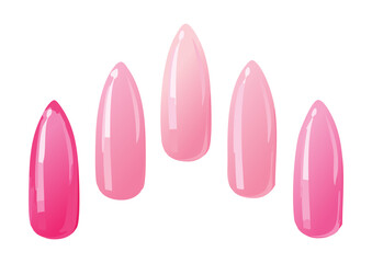 Soft Light Pink Oval Nail Set