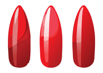 Classic Solid Red Nail Art