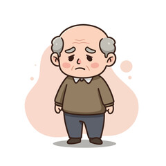 Elderly man looking disappointed