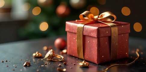 Luxurious gift boxes, golden accents, soft lighting , packaging design, luxury goods, thread detail