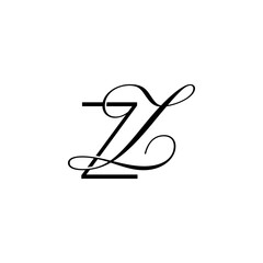 initial letter Z with Z script logo