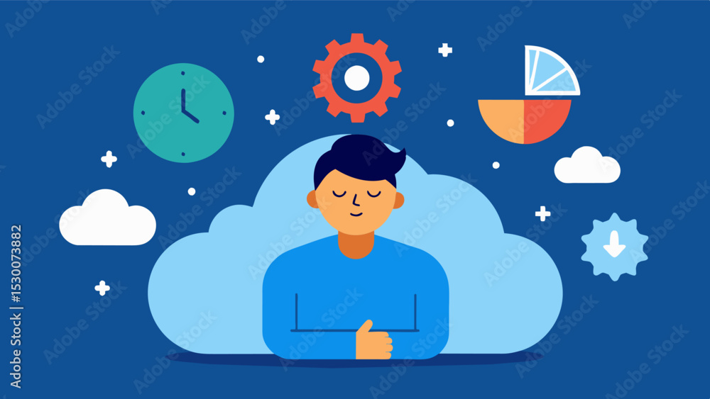 Aufkleber learning how to prioritize sleep for better mental clarity and cognitive function in our sleep hygie