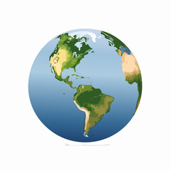 A vibrant illustration of Earth showcasing continents and oceans.
