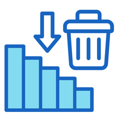 Waste Reduction  Icon Element For Design	
