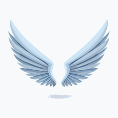 Fototapeta premium Serene Light Blue Wings A Pair of Angelic Wings Illustration