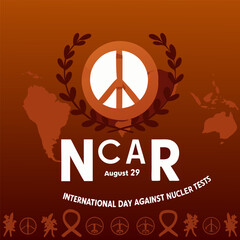 Illustration for International Day Against Nuclear Tests Featuring an Animal Promoting Peace and Disarmament