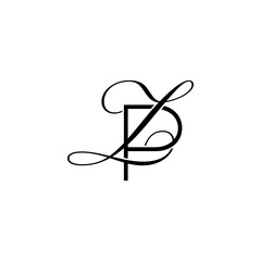 initial letter P with Z script logo