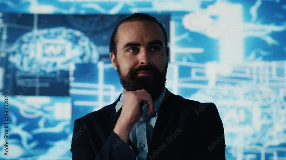 Poster it specialist interacting with digital ai neural networks for deep learning and algorithmic thinking