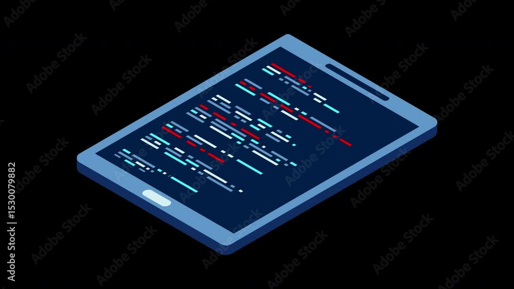 Aufkleber isometric smartphone animation. simple flat isometric phone. smartphone device isometric technology.