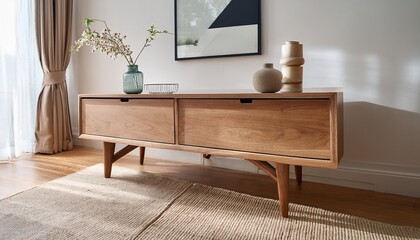 elegant wooden console table a modern furniture design for home decor interior design and stylish living room decoration