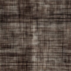 A highly detailed, seamless, tileable texture of a tightly woven, rustic fabric in dark brown and off-white tones, resembling a natural hessian or rough linen.