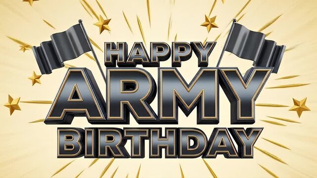 Happy Army Birthday Celebrate Military Service with Patriotic Graphics