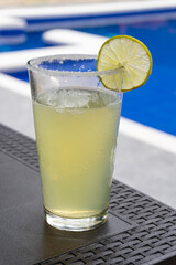 Refreshing Lime Drink by the Pool
