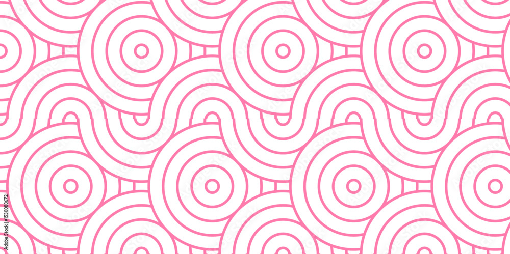 Poster minimal overlapping creative diamond circle abstract pink pattern background with waves texture. geo