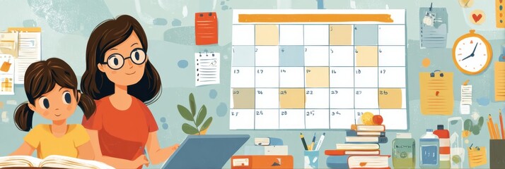 School-parent Routine Sync Planner for Efficient Organization and Daily Activities at Home and School