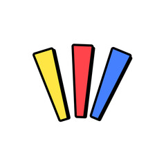 カラフルな強調マークアイコン
