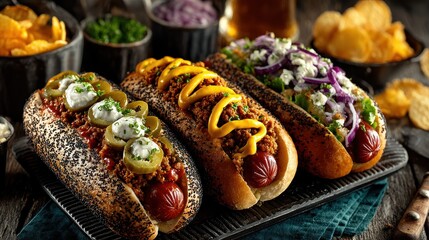 Delicious Gourmet Hot Dogs