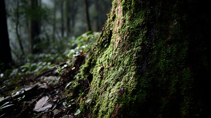 Obraz premium Dasyueshan Moss Macro View, Ideal For Natural Material References And Design Use