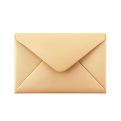 Beige envelope isolated on white background simple design