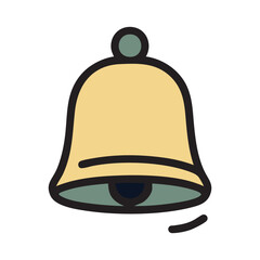 Notification Bell Icon: A simple and modern illustration of a bell icon, perfect for representing notifications, alerts, or reminders.