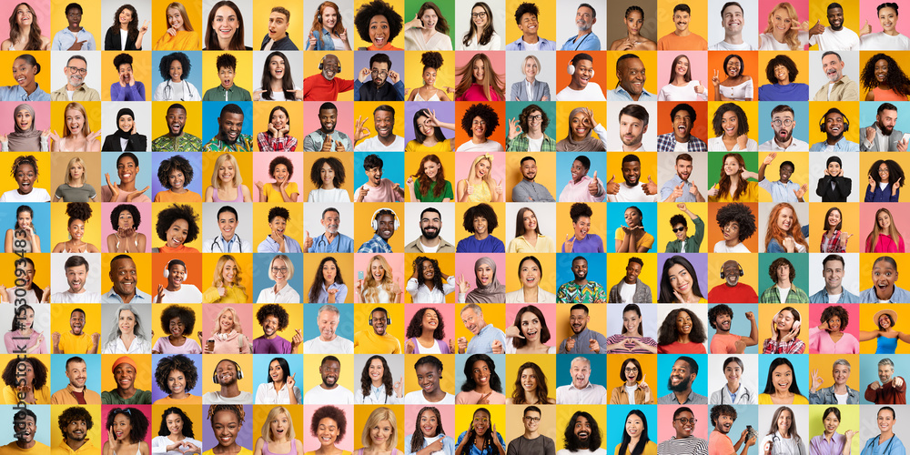Poster a vibrant collage features multiple individuals with different styles, representing a diverse lifest